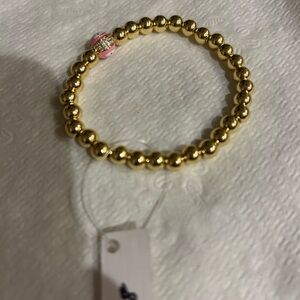 Sahira jewelry designs gold beaded  evil eye bracelet NWT